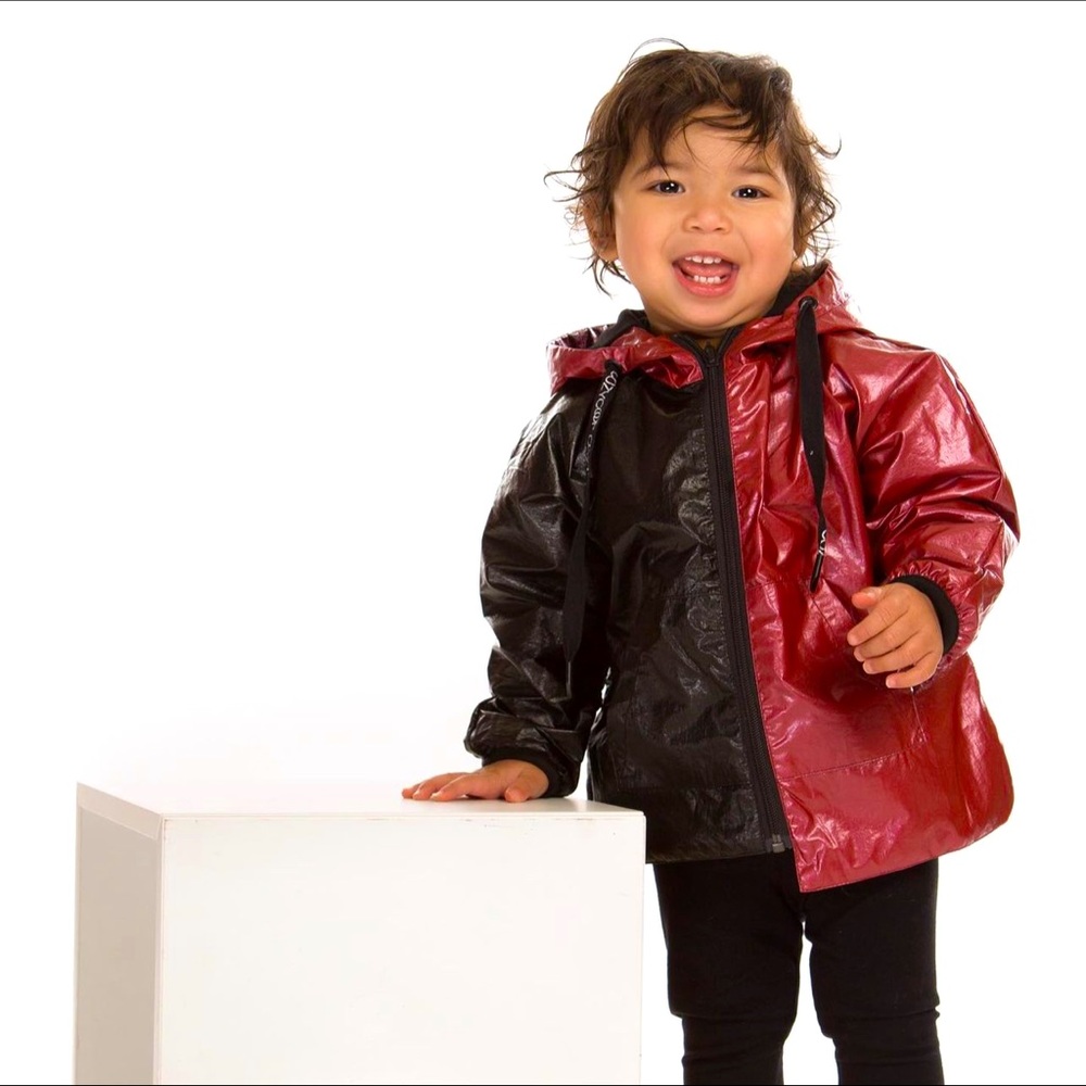 Kids Cozy Coop red & black spring jacket 12m
